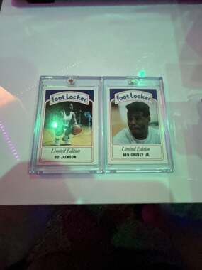 1991 Foot Locker Slam Fest Limited Edition Trading Cards - Bo Jackson (#2) and K